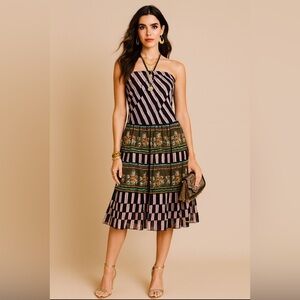 DVF Diane von Furstenberg Silk Embroidered Sparkly Sequins Dress Festival Boho-2